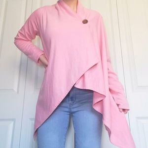 Pink Frilly Cardigan Sweater